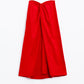 Maxi orange poplin skirt with knot detail at the waist