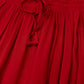 Maxi skirt in red fluid fabric with elastic waist