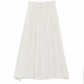 Maxi skirt in white fluid fabric with elastic waist