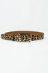 Q2 Medium width leopard belt with gold buckle