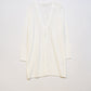 Midi Crochet Drawstring Cardigan in White