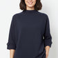 Navy Knitted Sweater with Button Details