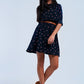 Q2 Navy midi dress with stars