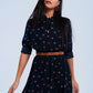 Navy midi dress with stars