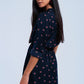 Navy midi dress with stars