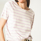 Open back lace up stripes jumper in lilac