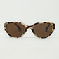 Q2 Oval Sunglasses In Havana Brown Gradient Color