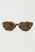 Q2 Oval Sunglasses In Havana Brown Gradient Color