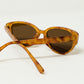 Oval Sunglasses In Light Yellowish Tortoise Shell