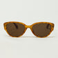 Q2 Oval Sunglasses In Light Yellowish Tortoise Shell