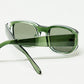 Oval Sunglasses with High Gloss Transparent Frames in green