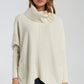 Q2 Oversized beige sweater with front pockets