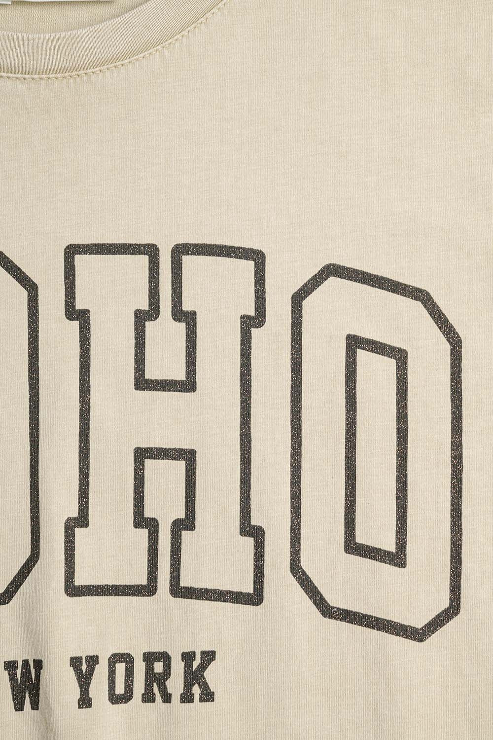 Oversized Cream T-shirt With Soho New York At The Front