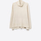 Q2 Oversized Roll Neck Sweater in beige