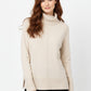 Oversized Roll Neck Sweater in beige