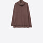 Q2 Oversized Roll Neck Sweater in brown