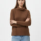 Oversized Roll Neck Sweater in brown