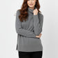 Oversized Roll Neck Sweater in Gray