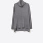 Q2 Oversized Roll Neck Sweater in Gray
