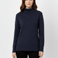 Oversized Roll Neck Sweater in navy