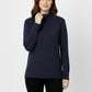 Oversized Roll Neck Sweater in navy