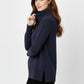 Oversized Roll Neck Sweater in navy