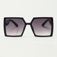 Q2 Oversized Square Sunglasses In Black