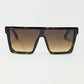 Q2 Oversized Squared 70´s Sunglasses in Brown