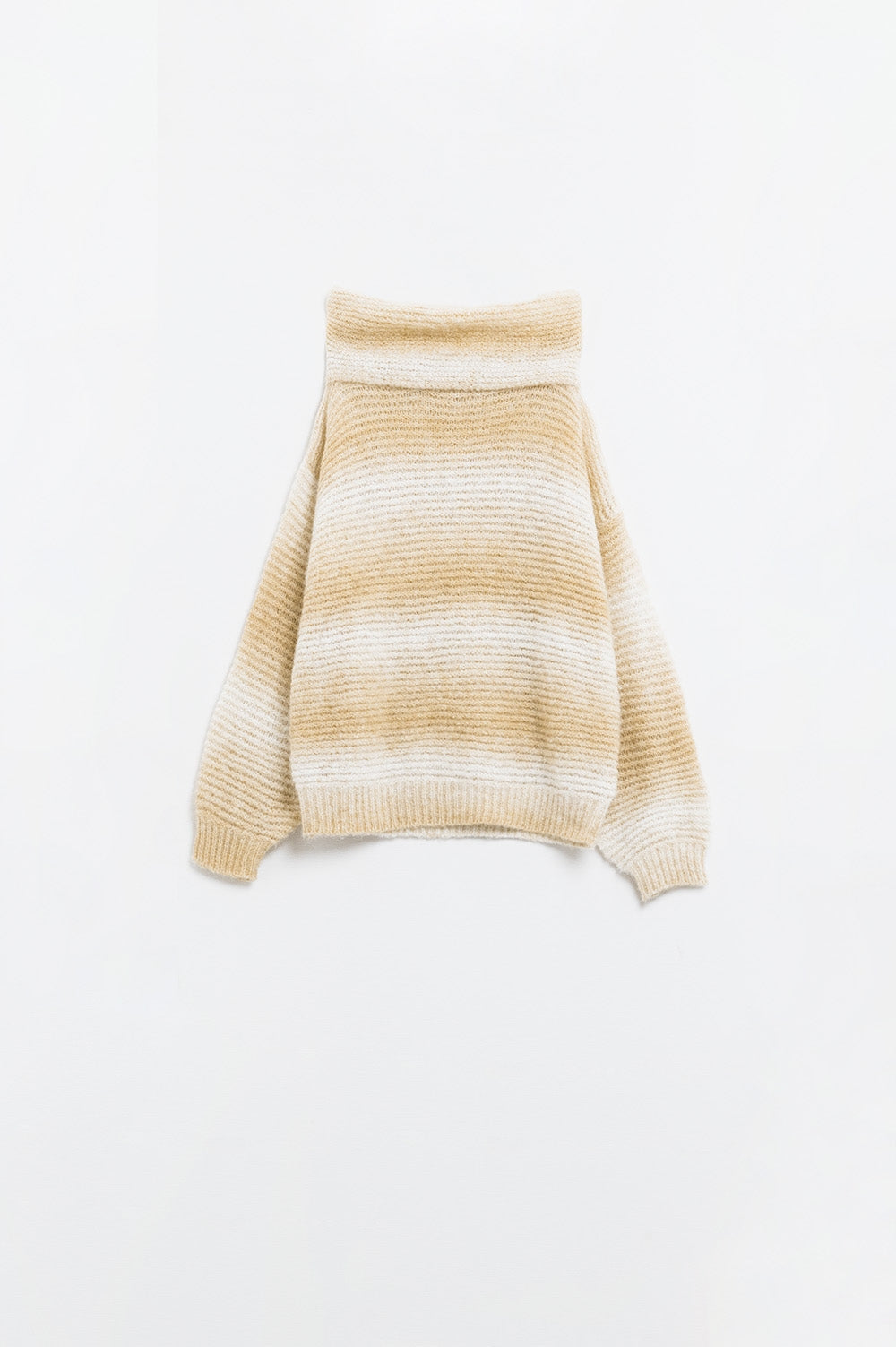 Oversized Turtleneck Comfy Sweater in Warm Neutral Tones