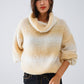 Oversized Turtleneck Comfy Sweater in Warm Neutral Tones