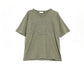 Q2 Oversized Washed Khaki Green T-shirt With Soho New York At The Front