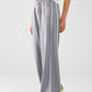 Q2 Palazzo Black and White Gingham Pants With Drawstring