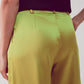 Palazzo pleated pants in acid lime