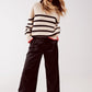 Palazzo pleated pants in black