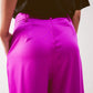 Palazzo pleated pants in fuchsia