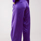 Palazzo pleated pants in purple