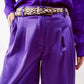 Palazzo pleated pants in purple