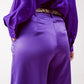 Palazzo pleated pants in purple