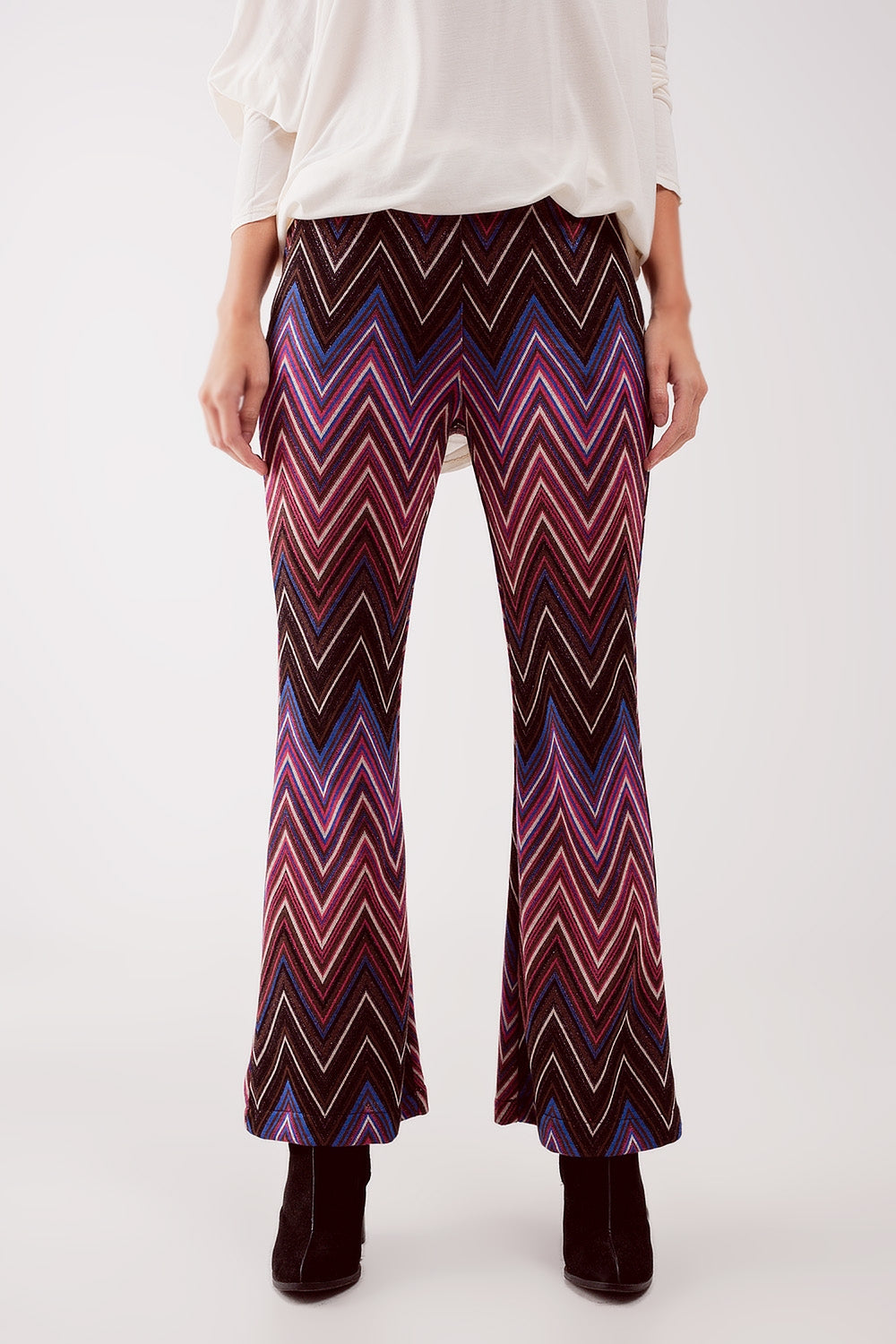 Pants in fuchsia geo print