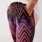 Pants in fuchsia geo print