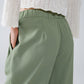 Pants In Green With Front Pockets And Drawstring Closing