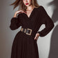 Party Long sleeve maxi dress with glitter in black