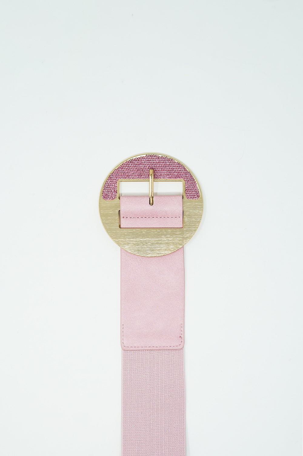 Pink Belt With Adjustable Gold Buckle