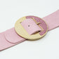 Pink Belt With Adjustable Gold Buckle