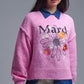 Pink Embroidered Mardi Sweater With Flowers