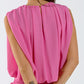 Pink Top With Ruche Design