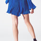 Pleated Short in Blue