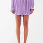 Q2 Pleated Short in lilac