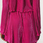 Pleated shorts in fuschia