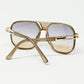 polished beige acetate frame sunglasses